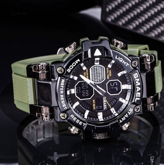 Elevate Your Fitness Journey with the Brand Men's Sports Fashion Fitness Watch Dual